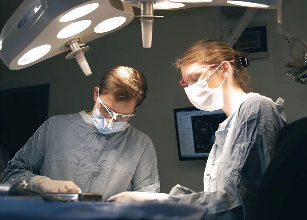Dr. Jones treating a patient